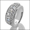 1.5 TCW BAGUETTE AND ROUND CZ WEDDING BAND in PLATINUM