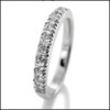 High quality round cz in pave platinum wedding band