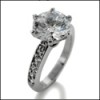 AAA HIGH QUALITY 2 CARAT ROUND CZ PLATINUM ENGAGEMENT RING
