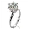 PLATINUM SOLITAIRE RING WITH ROUND CZ 