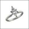 Classy 1.5 Carat Marquise Cubic Zirconia Solitaire Tiffany style Ring set in Platinum Shank