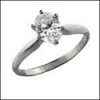 2 Carat Oval CZ Solitaire Ring 