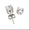0.50  CZ ROUND STUD EARRINGS / CROWN PRONG