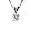 0.75 ct high quality round cz solitaire pendant