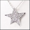  Cubic Zirconia Star pendant in 14k white gold