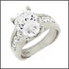 OVAL CUBIC ZIRCONIA ENGAGEMENT RING IN WHITE GOLD