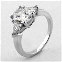 OVAL CUBIC ZIRCONIA 3 STONE RING