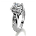 1.5 Carat High Quality Round Cubic Zirconia Engagement Ring