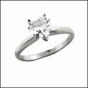 Dainty Solitaire Ring with 0.25 Heart shaped CZ