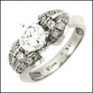 1 CARAT AAA High Quality ROUND CUBIC ZIRCONIA RING 