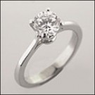 0.50 Diamond Quality Round CZ Tiffany Solitaire Ring