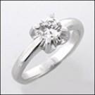 PLATINUM SOLITAIRE RING /1 CARAT AAA HIGH QUALITY CUBIC ZIRCONIA