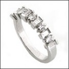 CUBIC ZIRCONIA WEDDING BAND/BAGUETTES ROUND