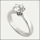 CZ SOLITAIRE RING 1 Ct. / 14k white gold