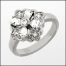 ANTIQUE STYLE CUBIC ZIRCONIA ANNIVERSARY RING