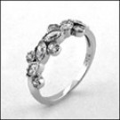 Marquise and Round CUBIC ZIRCONIA Wedding Band