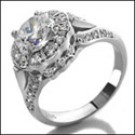 Anniversary ring with 1.25 round cubic zirconia diamond 