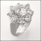 Estate Ring With High Quality Cubic Zirconia Stones