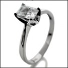 0.50 CT RADIANT CZ SOLITAIRE RING