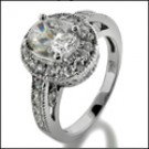OVAL 1.25 CZ PAVE SET ANNIVERSARY RING