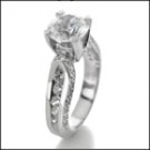 1.5 HIGH QUALITY ROUND CZ 14K ENGAGEMENT RING