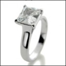 HIGH QUALITY 1.5 PRINCESS CUT CZ SOLITAIRE RING