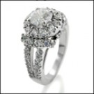 Antique style cubic zirconia rings