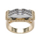 CZ TWO TONE GOLD ANNIVERSARY RING