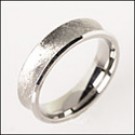 5mm Wide white gold wedding band for men