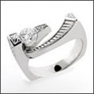 EURO STYLE SHANK CZ CHIC RING
