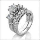 HIGH QUALITY CUBIC ZIRCONIA ENGAGEMENT RING SET