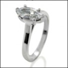 0.75 cubic zirconia marquise solitaire ring