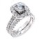 High End Quality 1 carat CZ Platinum Engagement Ring Set