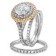 CZ Platinum Soleste ring with bands 