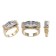  HIGH QUALITY PAVE SET CZ TWO TONE GOLD ANNIVERSARY RING
