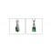 3.0 Carat Emerald cut Emerald color AAA High Quality Cubic Zirconia Pendant