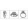 1.5 Carat High Quality Round Cubic Zirconia Engagement  Platinum Ring