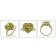 Yellow gold Solitaire Cz Ring