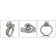 1 carat round cz engagement ring set
