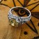 ZOOM OF 2 CARAT CZ CANARY ROUND STONE in PLATINUM SETTING