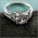 Round Cubic zirconia 1.25 carat Engagement ring