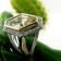 4 CARAT CANARY CZ CENTER TWO TONE PAVE SET GOLD RING