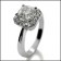 Asscher cut cz ring surrounded by pave