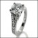 High Quality Round cubic zirconia 1.25 carat Engagement ring