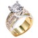 TWO TONE GOLD RING