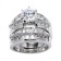Round cubic zirconia in 6 prong setting 