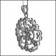 Antique style platinum pendant set with AAA high Quality round CZ in pave and bezel setting