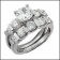 1.25 carat Round CZ in Platinum engagement ring set 
