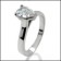 PEAR SHAPED CZ SOLITAIRE RING 