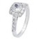 Finest quality cushion cubic zirconia ring